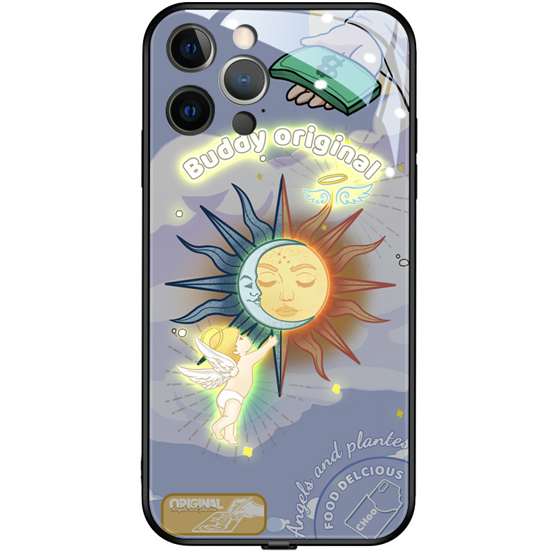 Incoming Call Glowing Sun and Moon Phone Case